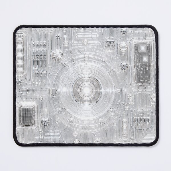 Item preview, White Clear Circuit Board Electronics Pattern Y2K designed and sold by PixelPanduh.