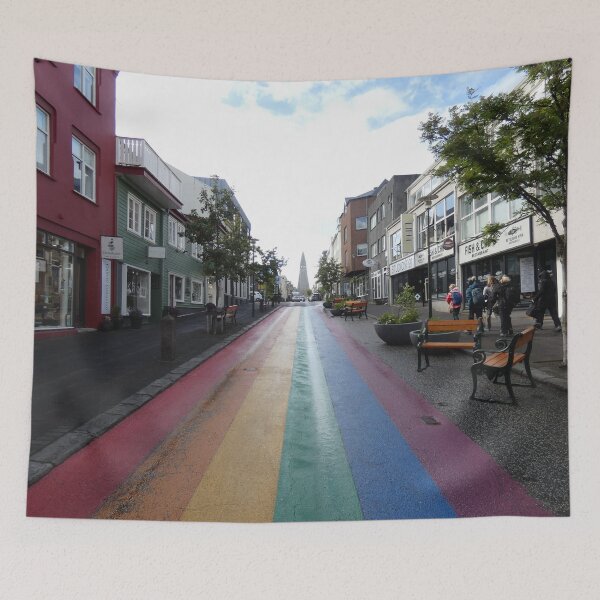 Item preview, Rainbow Street in Reykjavík Iceland designed and sold by shorethings.