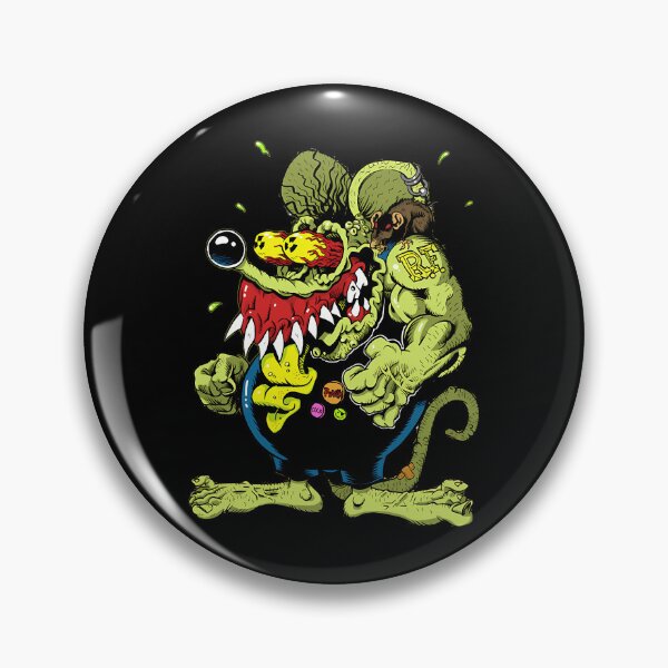 Item preview, Rat Fink Monster Hot Rod Green Rat Radioactive Eyes designed and sold by PrintDarling.