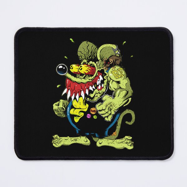 Item preview, Rat Fink Monster Hot Rod Green Rat Radioactive Eyes designed and sold by PrintDarling.
