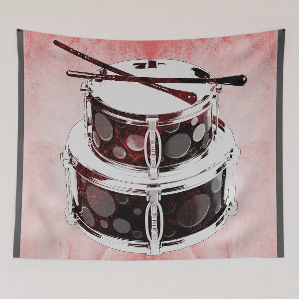 Item preview, Red Retro Polka Dot Toy Drum Set Drumsticks designed and sold by Ghoul Enterprises.