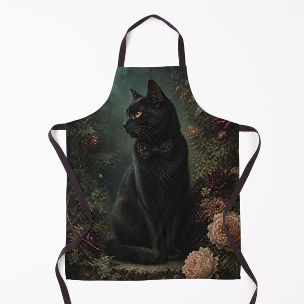 Item preview, Black Cat in Burgundy Roses designed and sold by The-Art-of-D.