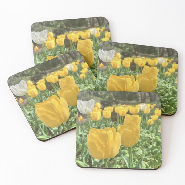 Item preview, Golden Yellow and White Tulips in the Garden designed and sold by Be Captured by Brittany Emma.