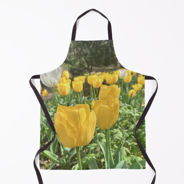 Item preview, Golden Yellow and White Tulips in the Garden designed and sold by Be Captured by Brittany Emma.