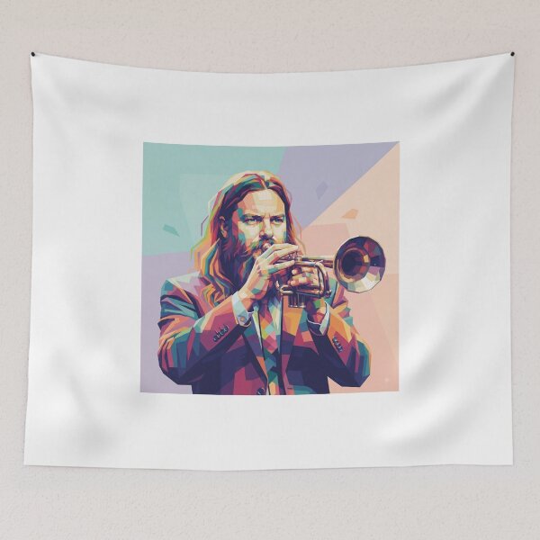 Item preview, Trumpet Player pop art designed and sold by onebystudio.