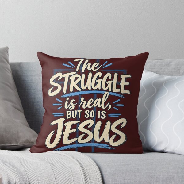 Item preview, The Struggle is Real, but so is Jesus christian design designed and sold by TheBibleStop.