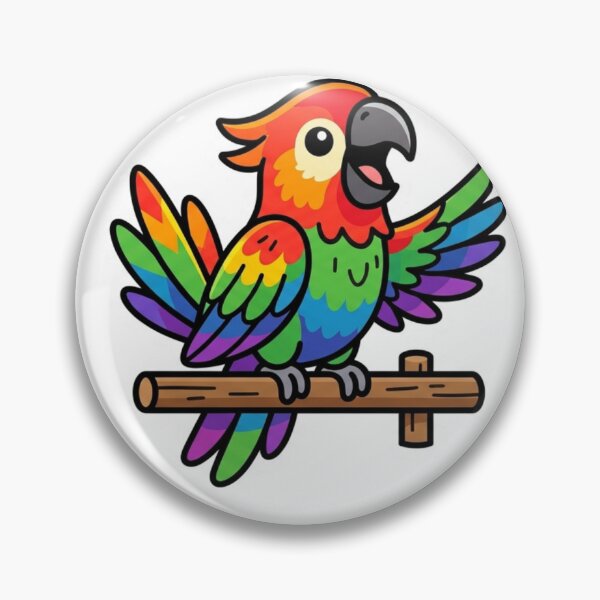 Item preview, Colorful Squawking Parrot Bird Lover designed and sold by NeonNerd Studio.