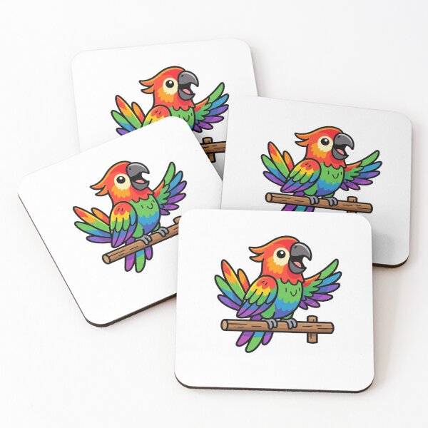 Item preview, Colorful Squawking Parrot Bird Lover designed and sold by NeonNerd Studio.
