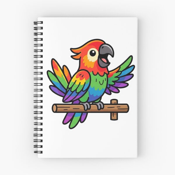 Item preview, Colorful Squawking Parrot Bird Lover designed and sold by NeonNerd Studio.