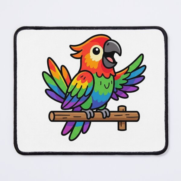Item preview, Colorful Squawking Parrot Bird Lover designed and sold by NeonNerd Studio.