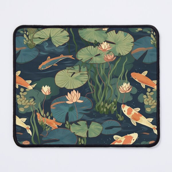 Item preview, Enchanted Koi Fish Pond Whimsical Nature Pattern designed and sold by PixelPanduh.