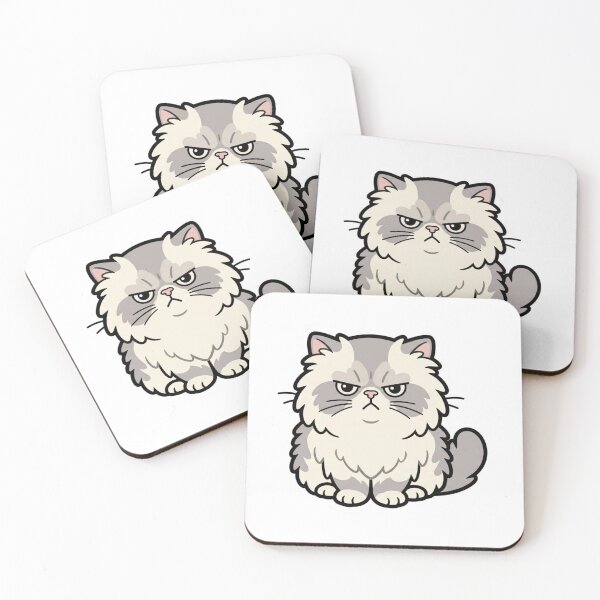 Item preview, Grumpy Flat-Faced Persian Cat Annoyed Fluffy designed and sold by NeonNerd Studio.