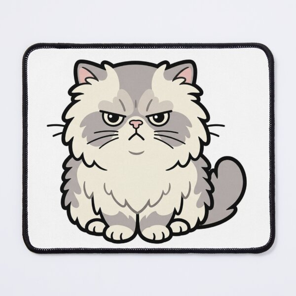 Item preview, Grumpy Flat-Faced Persian Cat Annoyed Fluffy designed and sold by NeonNerd Studio.