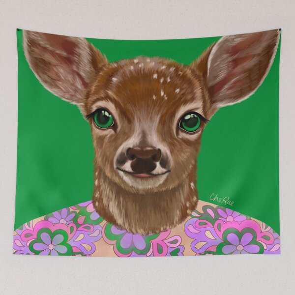 Item preview, Floral Deer designed and sold by Chelseigh Rae Artistry.