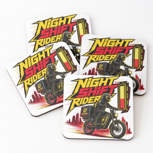 Item preview, Night Shift Rider Electric Delivery Bike Shirt designed and sold by OMNITeeSigns.