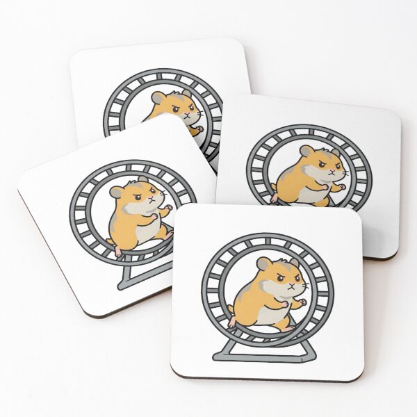 Item preview, Determined Hamster Running Wheel Hustle Funny designed and sold by NeonNerd Studio.