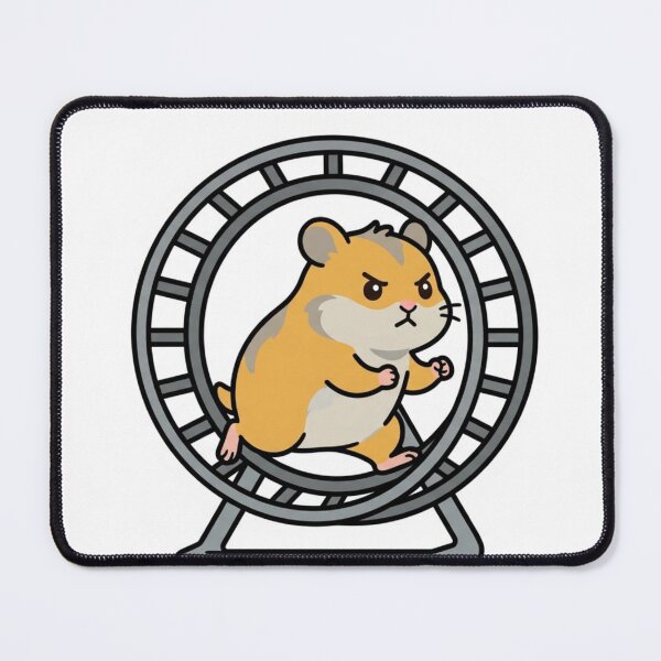 Item preview, Determined Hamster Running Wheel Hustle Funny designed and sold by NeonNerd Studio.