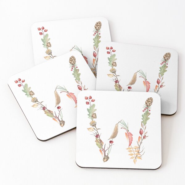 Item preview, Autumn Botanical Letter W designed and sold by Flowersforbear.