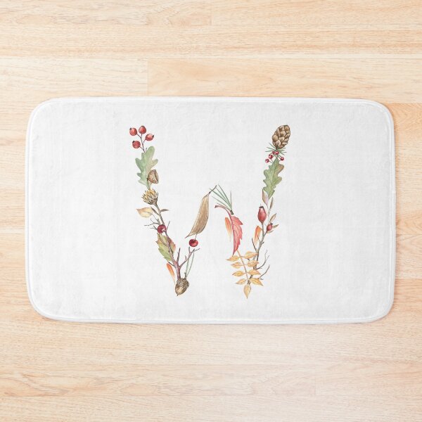 Item preview, Autumn Botanical Letter W designed and sold by Flowersforbear.