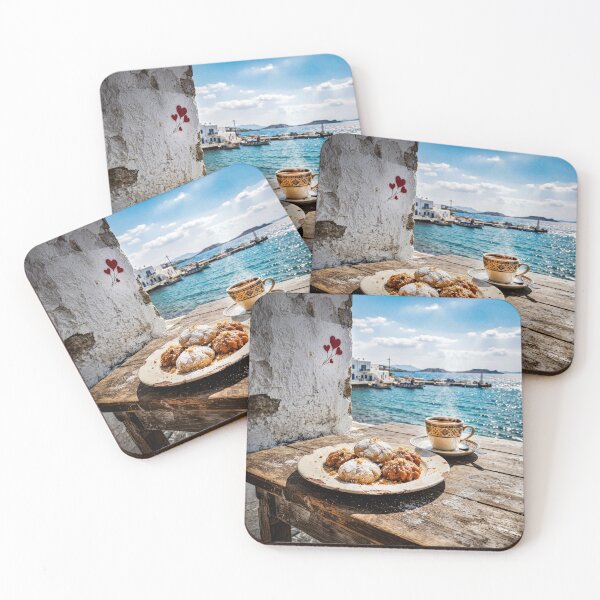Item preview, Greek Pastry And Coffee Seaside designed and sold by Home Decor Art.