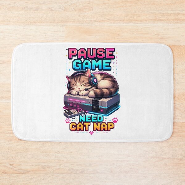 Item preview, Pause Game Need Cat Nap | Retro Gamer Cat & Arcade designed and sold by Dazzle-Sizzle.