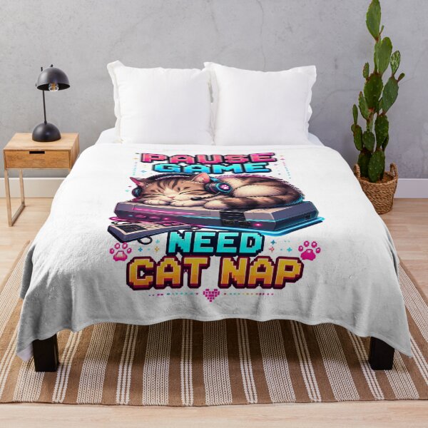 Item preview, Pause Game Need Cat Nap | Retro Gamer Cat & Arcade designed and sold by Dazzle-Sizzle.