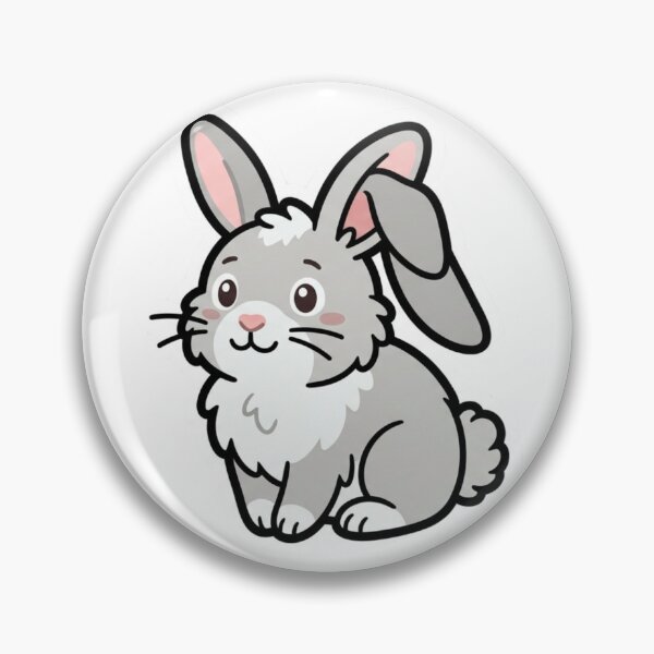 Item preview, Curious Floppy Ear Bunny Rabbit Gray Cute Pet designed and sold by NeonNerd Studio.