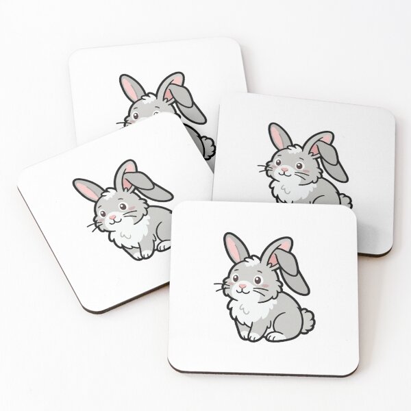 Item preview, Curious Floppy Ear Bunny Rabbit Gray Cute Pet designed and sold by NeonNerd Studio.