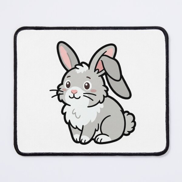 Item preview, Curious Floppy Ear Bunny Rabbit Gray Cute Pet designed and sold by NeonNerd Studio.