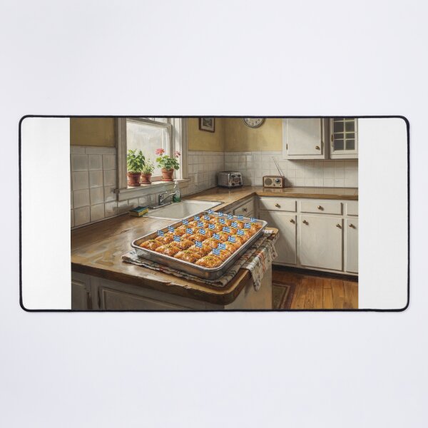 Item preview, Tray Of Greek Baklava With Greek Flags designed and sold by Home Decor Art.