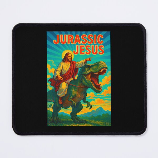Item preview, Savior Riding Tyrannosaurus Rex in Sky Sunburst designed and sold by gretaveng.