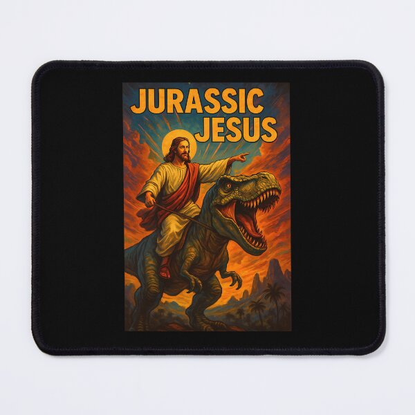Item preview, Savior Riding Roaring Dinosaur in Fiery Sky designed and sold by gretaveng.