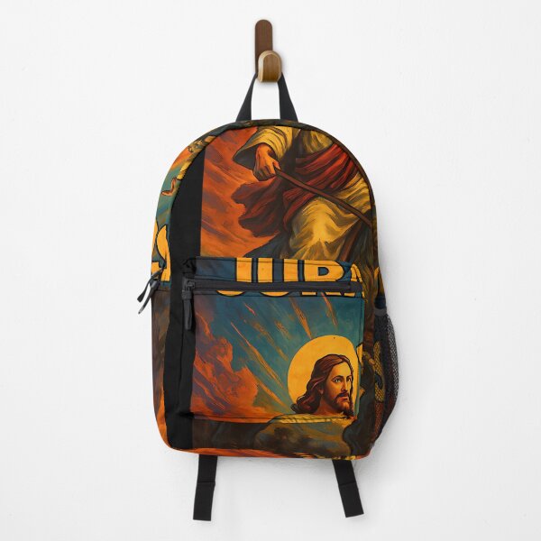 Item preview, Savior Riding Roaring Dinosaur in Fiery Sky designed and sold by gretaveng.