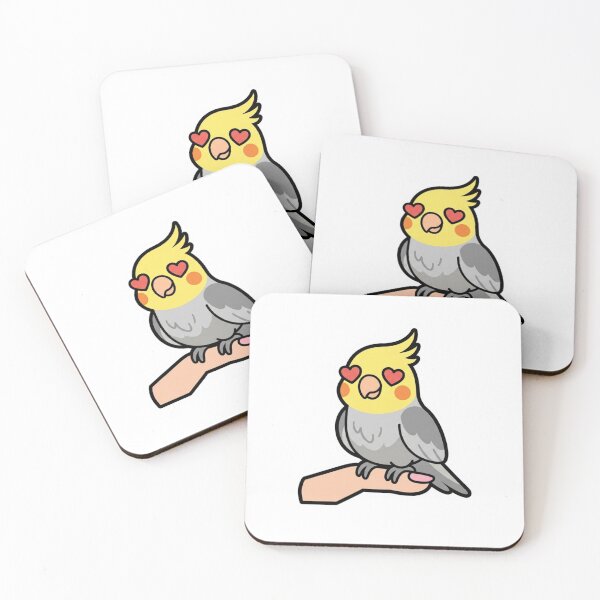 Item preview, Cockatiel Heart Eyes Bird Love Pet designed and sold by NeonNerd Studio.