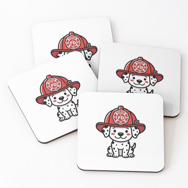 Item preview, Dalmatian Puppy Fire Hat Firehouse Dog Cute designed and sold by NeonNerd Studio.