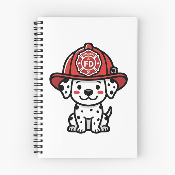 Item preview, Dalmatian Puppy Fire Hat Firehouse Dog Cute designed and sold by NeonNerd Studio.