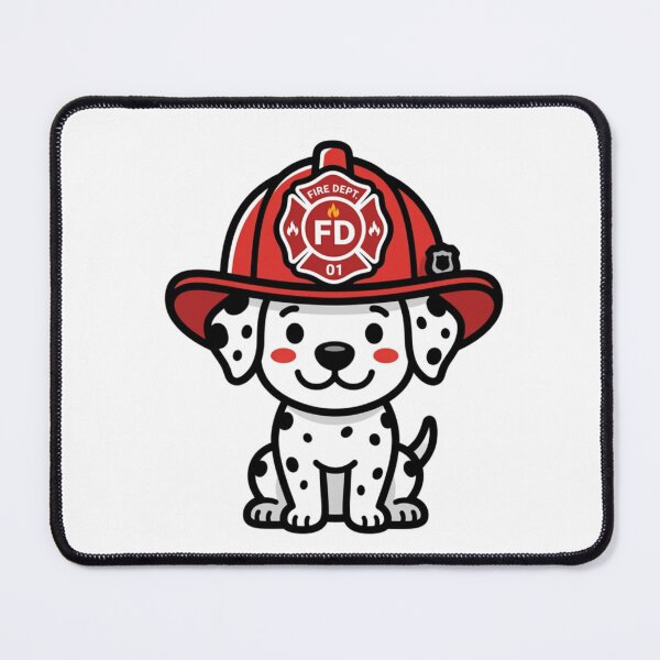 Item preview, Dalmatian Puppy Fire Hat Firehouse Dog Cute designed and sold by NeonNerd Studio.