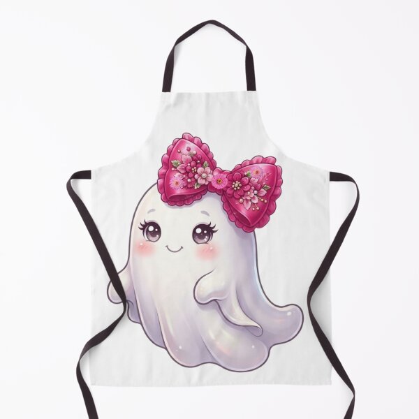 Item preview, Cute Spooky Ghost with Big Pink Floral Bow Kawaii Halloween designed and sold by VibranPalette.