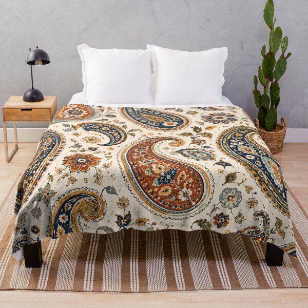 Item preview, Vintage Paisley Floral Pattern Bohemian Textile Inspired Print designed and sold by PinUpPizzazz.