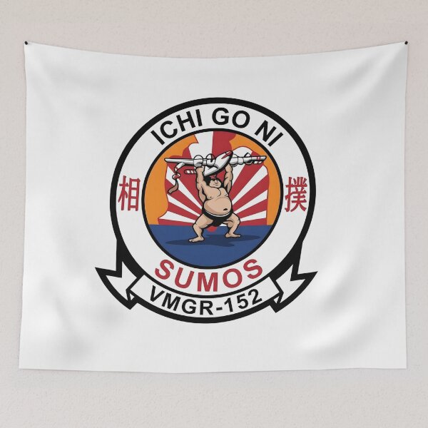 Item preview, US Marine Corps VMGR-152 "Sumos" Official Insignia Patch designed and sold by CharlieDesings.