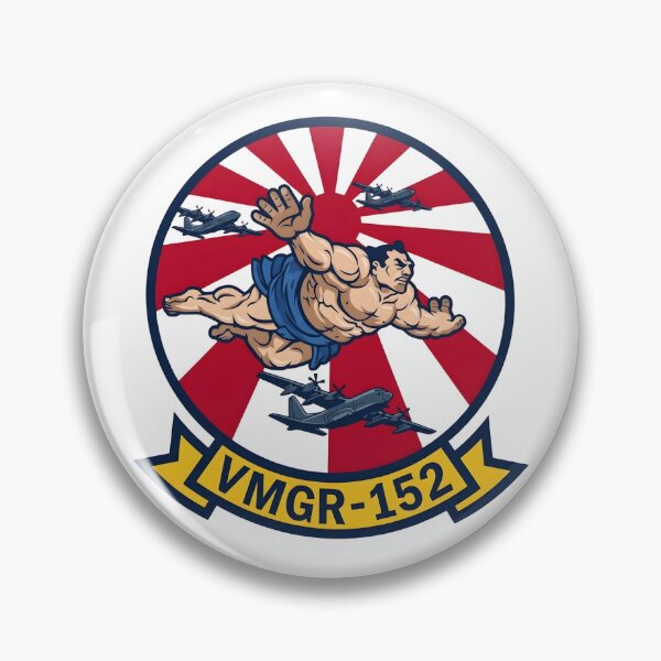 Item preview, US Marine Corps VMGR-152 "Sumos" Flying Sumo Insignia Patch designed and sold by CharlieDesings.