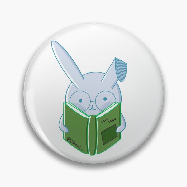 Item preview, Cute Bunny With Glasses Reading a Book designed and sold by itsKohane.