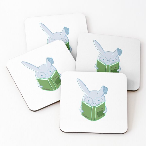 Item preview, Cute Bunny With Glasses Reading a Book designed and sold by ktdrawz.