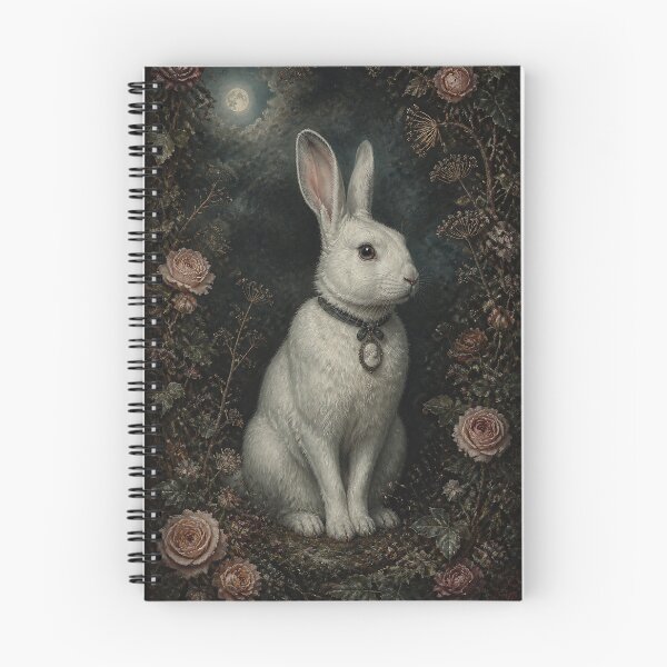 Item preview, Snow Hare among Dusty Roses designed and sold by The-Art-of-D.