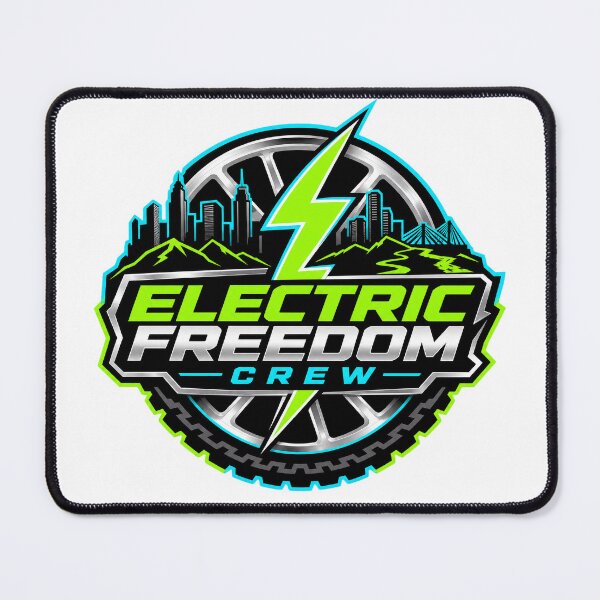Item preview, Electric Freedom Crew E‑Bike Rider Shirt designed and sold by OMNITeeSigns.