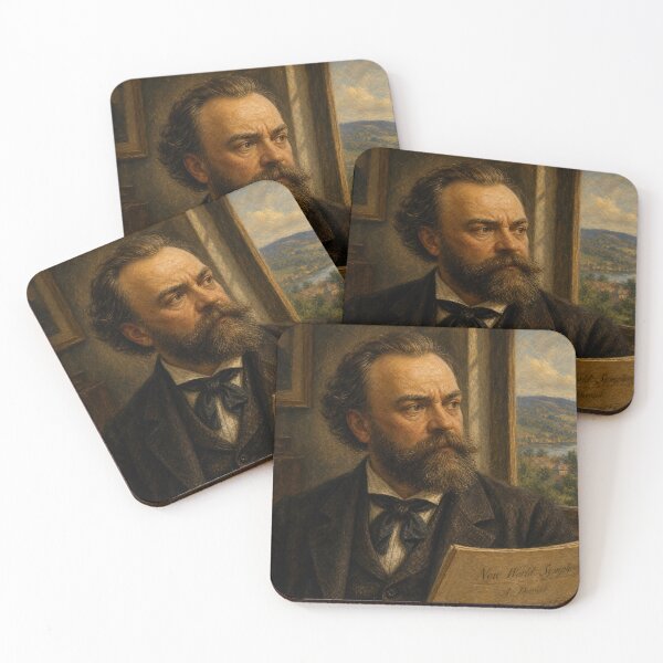 Item preview, Bohemian Soul: Antonín Dvořák Vintage Oil Painting - New World Harmonies designed and sold by DoReMiStudio.