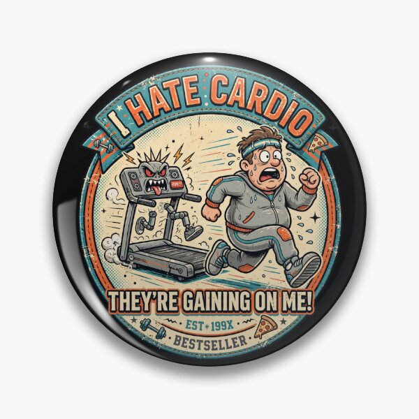 Item preview, Funny Treadmill Chasing Gym - I Hate Cardio They're Gaining On Me  designed and sold by TeeMint5.