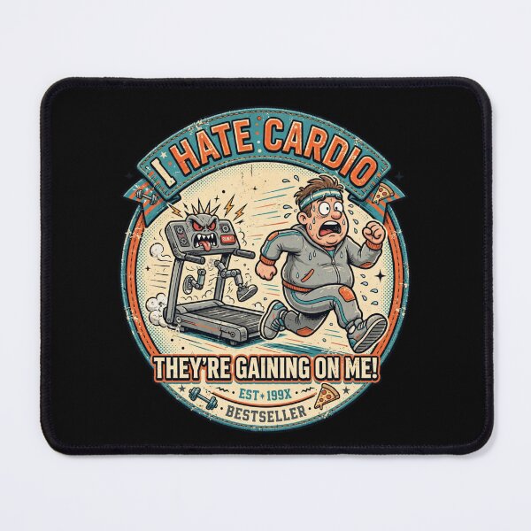 Item preview, Funny Treadmill Chasing Gym - I Hate Cardio They're Gaining On Me designed and sold by TeeMint5.