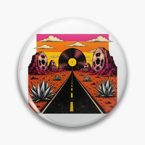 Item preview, Psychedelic Vinyl Desert Highway Sunset Road Trip designed and sold by chattsuede.