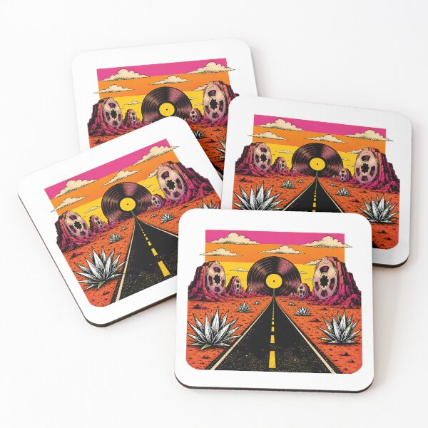 Item preview, Psychedelic Vinyl Desert Highway Sunset Road Trip designed and sold by chattsuede.